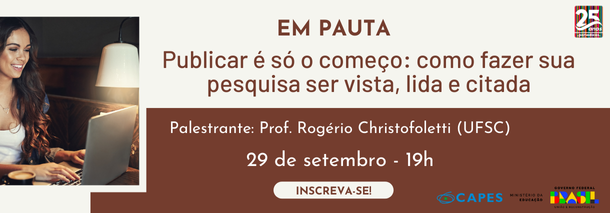 Em Pauta - Publicar é só o começo - 29 de setembro