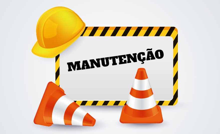Placa com a palavra manutenção